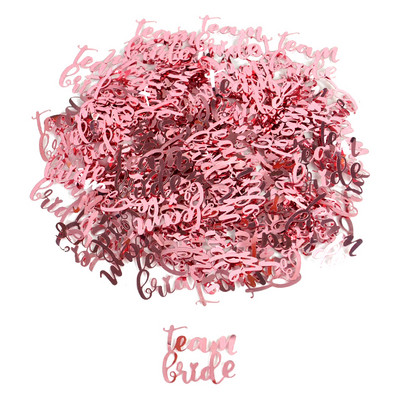 15 g/maiss Rose Gold Team Bride To Be Konfeti Vēstules Plastmasas Konfeti Kāzu Dekorācijas Vecmeitu ballītes piederumi
