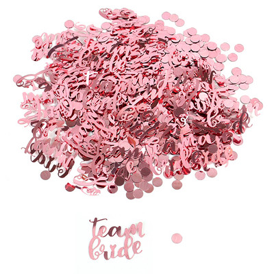 15 g/maiss Rose Gold Team Bride To Be Konfeti Vēstules Plastmasas Konfeti Kāzu Dekorācijas Vecmeitu ballītes piederumi