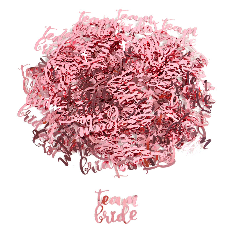 15 g/maiss Rose Gold Team Bride To Be Konfeti Vēstules Plastmasas Konfeti Kāzu Dekorācijas Vecmeitu ballītes piederumi