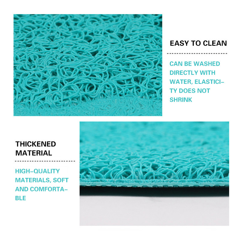 Mājdzīvnieku kaķu pakaišu paklājiņš Pārnēsājams, mīksts ķepas, apdrukāts spilventiņš, ūdensizturīgs, neslīdošs paliktnis mājas grīdas automašīnu tīrīšanai, PVC biezs paklājs