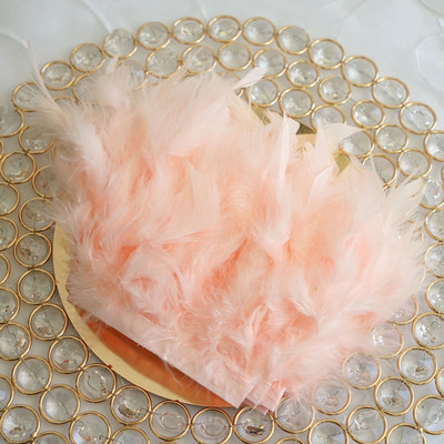 1 metar prirodne kože ružičaste boje pureće perje ukrasi vrpce vjenčanica šivanje rukotvorina veleprodaja