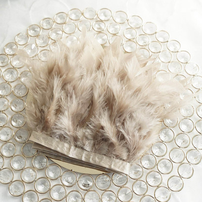 1 metar prirodne kože ružičaste boje pureće perje ukrasi vrpce vjenčanica šivanje rukotvorina veleprodaja