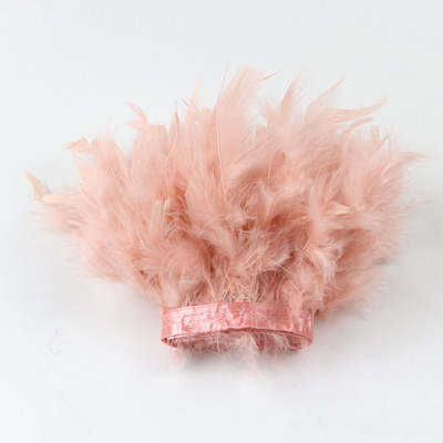 1 metar prirodne kože ružičaste boje pureće perje ukrasi vrpce vjenčanica šivanje rukotvorina veleprodaja