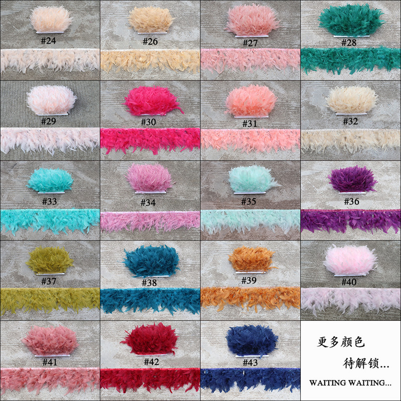 1 metar prirodne kože ružičaste boje pureće perje ukrasi vrpce vjenčanica šivanje rukotvorina veleprodaja