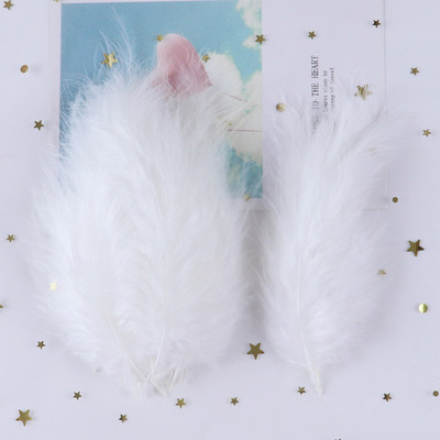 50 vnt Turkijos marabu plunksnos 10-15 cm pūkuotos dekoratyvinės plunksnos vestuvinė suknelė „pasidaryk pats“ papuošalai dekoravimo priedai plunksnos