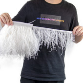 8-10cm Természetes strucctollak Vágószalag Dekoráció Kézműves Parti Esküvői Ruha Ruhák Varrás Kézműves toll 1M Nagyker