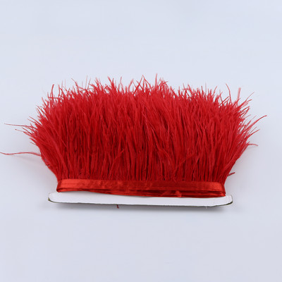 8-10cm Természetes strucctollak Vágószalag Dekoráció Kézműves Parti Esküvői Ruha Ruhák Varrás Kézműves toll 1M Nagyker