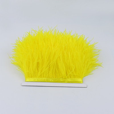 8-10cm Természetes strucctollak Vágószalag Dekoráció Kézműves Parti Esküvői Ruha Ruhák Varrás Kézműves toll 1M Nagyker