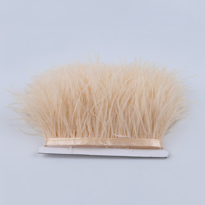 8-10cm Természetes strucctollak Vágószalag Dekoráció Kézműves Parti Esküvői Ruha Ruhák Varrás Kézműves toll 1M Nagyker