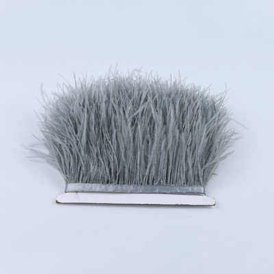 8-10cm Természetes strucctollak Vágószalag Dekoráció Kézműves Parti Esküvői Ruha Ruhák Varrás Kézműves toll 1M Nagyker