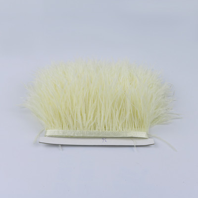 8-10cm Természetes strucctollak Vágószalag Dekoráció Kézműves Parti Esküvői Ruha Ruhák Varrás Kézműves toll 1M Nagyker