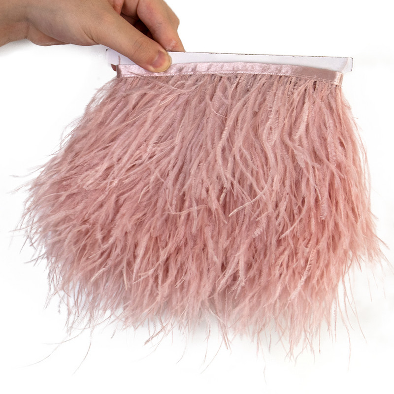 8-10cm Természetes strucctollak Vágószalag Dekoráció Kézműves Parti Esküvői Ruha Ruhák Varrás Kézműves toll 1M Nagyker