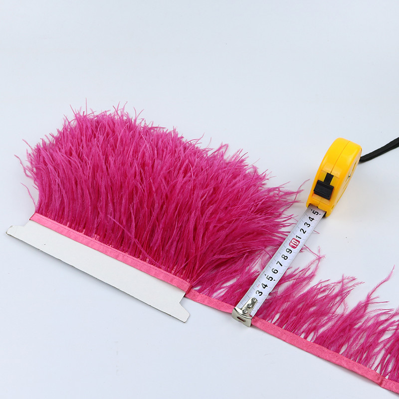 8-10cm Természetes strucctollak Vágószalag Dekoráció Kézműves Parti Esküvői Ruha Ruhák Varrás Kézműves toll 1M Nagyker