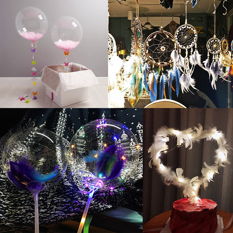 Természetes hattyutollak 4-7cm 1-2 hüvelyk kis úszó tollak libatoll színes tollak dekorációs kézművesekhez 100db