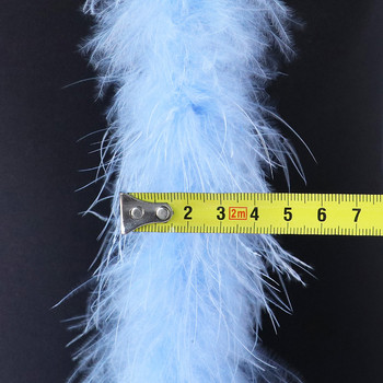 Νέα 2μετρα Marabou Feather Boa Γαλοπούλα Φτερά σε Κορδέλα Σάλι για Νυφικό/Φούστα Διακόσμηση Plumes Crafts