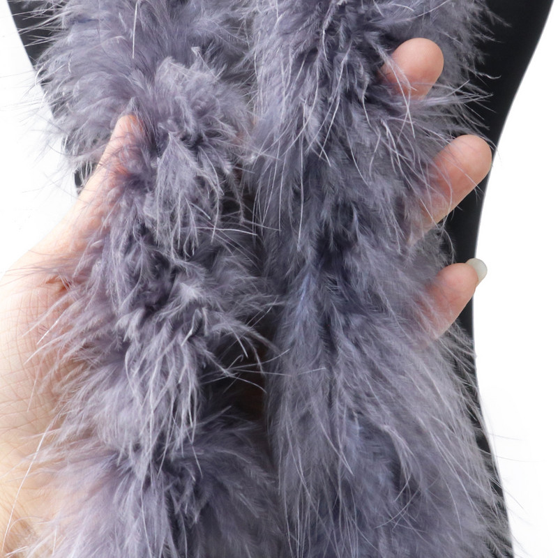 Új 2 méteres Marabou toll boa pulyka toll szalagon Esküvői ruha/szoknya dekoráció Plumes Kézművesség