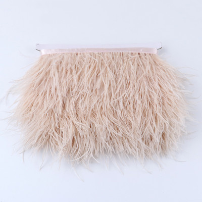 1 metras Daugiaspalvės Stručio plunksnos kirpimo juostelė 8-10cm Natūralios plunksnos suknelėms Drabužiams Suknelių dekoravimui Siuvimo amatai