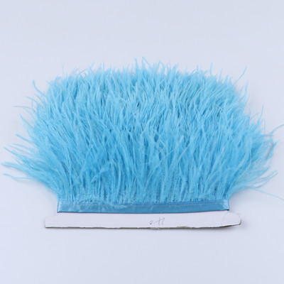 1 metras Daugiaspalvės Stručio plunksnos kirpimo juostelė 8-10cm Natūralios plunksnos suknelėms Drabužiams Suknelių dekoravimui Siuvimo amatai