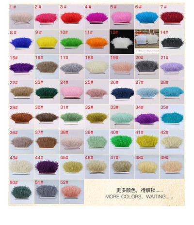 1 metras Daugiaspalvės Stručio plunksnos kirpimo juostelė 8-10cm Natūralios plunksnos suknelėms Drabužiams Suknelių dekoravimui Siuvimo amatai