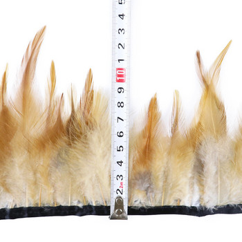 Πολύχρωμο φτερό κόκορα φασιανού 1μέτρο Κόψιμο με κρόσσια σε ταινία Κορδέλα με φτερά κοτόπουλου Ράψιμο Μύγα Δέσιμο Φόρεμα Δαντέλα Διακοσμητικά