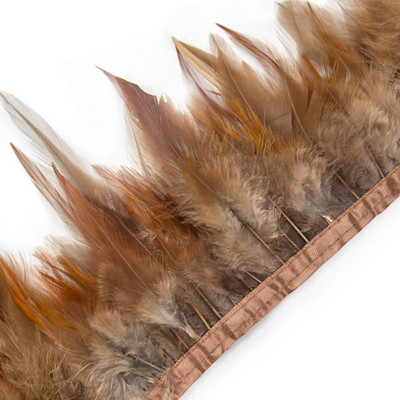 1 metrs krāsains fazānu gaiļa spalvu bārkstis uz lentes vistas spalvu lentes šūšana, mušu sasienama kleita, mežģīņu rotājumi