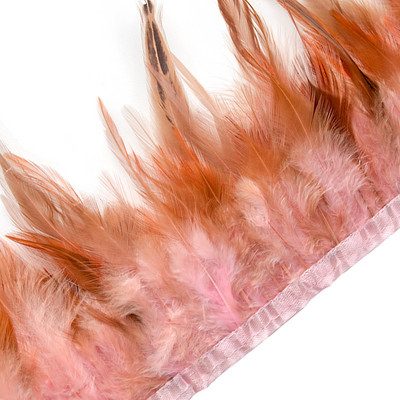 1 metrs krāsains fazānu gaiļa spalvu bārkstis uz lentes vistas spalvu lentes šūšana, mušu sasienama kleita, mežģīņu rotājumi