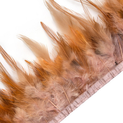 1 metrs krāsains fazānu gaiļa spalvu bārkstis uz lentes vistas spalvu lentes šūšana, mušu sasienama kleita, mežģīņu rotājumi