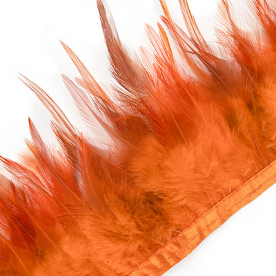1 metrs krāsains fazānu gaiļa spalvu bārkstis uz lentes vistas spalvu lentes šūšana, mušu sasienama kleita, mežģīņu rotājumi