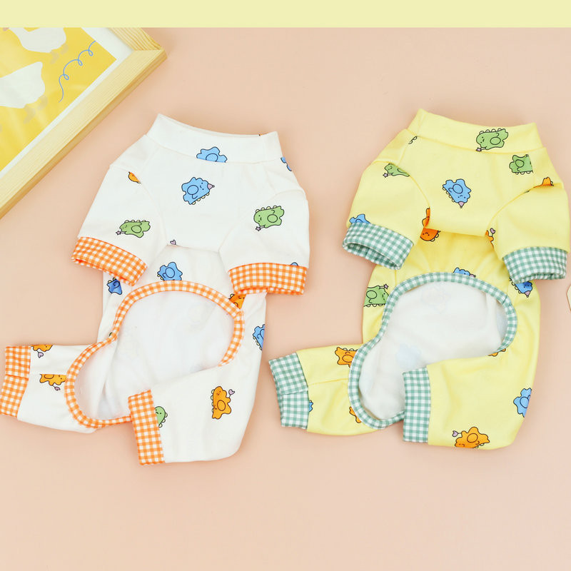 Pavasara suns Kombinezons Apģērbs Jauki Vasaras Jorkas Mētelis Čivavas Pūdelis Bišons Pomerānijas šnaucers Kostīms Sunītis Mājdzīvnieki Bikses Apģērbs