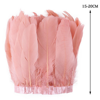 1Yard Goose Feathers Φυσικό φτερό Διακοσμητικά κρόσια 15-20cm Goose Plumes Διακόσμηση ρούχων DIY Νυφικό Ραπτικό Αξεσουάρ Χειροτεχνίες