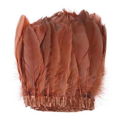 1 jards Zosu spalvas Dabisku spalvu bārkstis Apmales 15-20cm Zoss Plūmes Apģērbu Dekors DIY Kāzu kleitu šūšana Piederumi Amatniecība