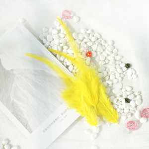 10-15cm Baltā gaiļa spalva Dabīgās vistas spalvas Dekoratīvie Mušu Siešanas Aksesuāri Amatniecība rokdarbiem un amatniecības derses