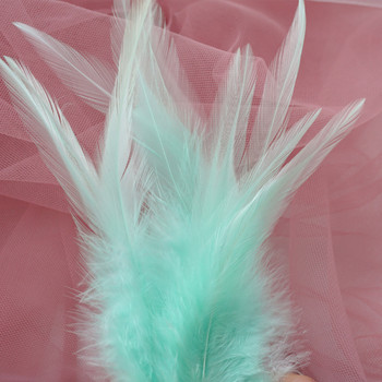 10-15 см бяло перо от петел Естествени пилешки пера Декор Аксесоари за връзване на мухи Занаяти за ръкоделие и рокли
