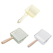 Macskák alomlapát fém mélylapát a könnyű kiszóráshoz 0,27 hüvelykes 0,39 hüvelykes szitáló nyílások