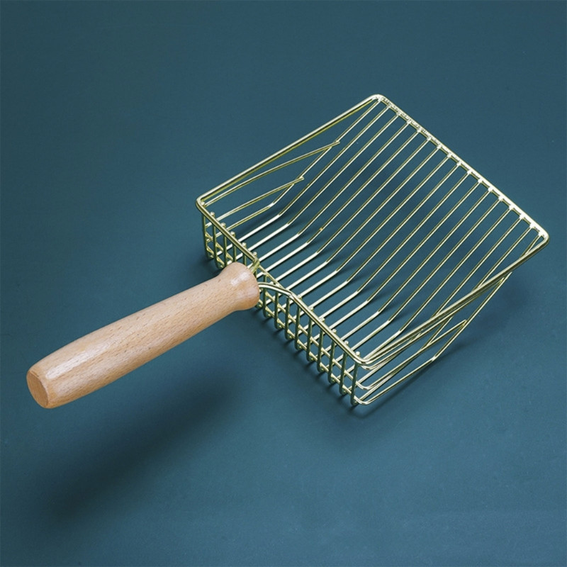 Macskák alomlapát fém mélylapát a könnyű kiszóráshoz 0,27 hüvelykes 0,39 hüvelykes szitáló nyílások