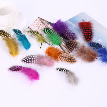 Естествени пера, многоцветни 4,5-8 см 2-4 инча перлени петна от пилешки пера за занаяти Направи си сам бижута, аксесоари, пера