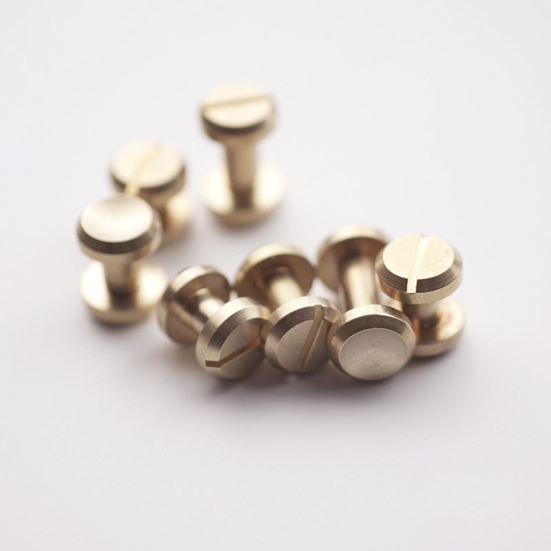 10 vnt kieto žalvario surišimo įgaubto paviršiaus sraigtai, nagų smeigės kniedės nuotraukų albumui, odinės rankdarbių smeigės, diržo piniginė 10 mm plokščias dangtelis