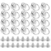 20 komplekti apaļo kniedes kniedes, pogu kniedes kniedes- gredzenveida kniedes ar gredzenu, kniedes stiprinājumi ķēdes maisa skrūves maciņam makam