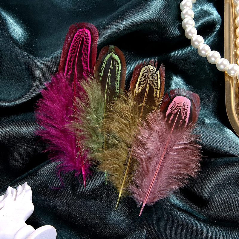 20db Fácán csirke toll barkács asztaldísz kézműves kellékek esküvői középső haj karneváli kiegészítők pulyka tollak