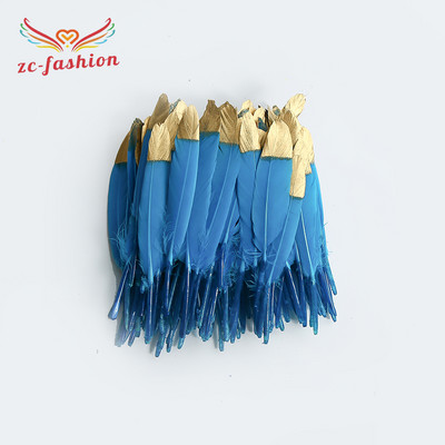 Skaista pīles spalvu maza taisna naža spalva 10-15CM8 (4-6 collas) zelta strūklas galva 10GB DIY galvassegu aksesuāri