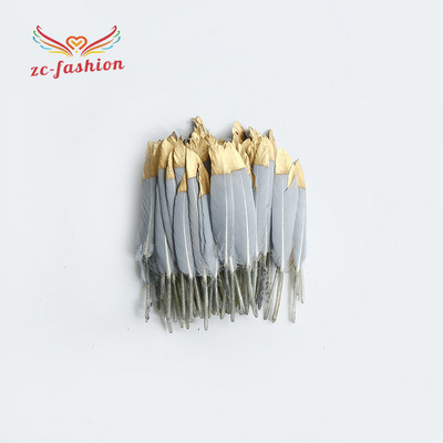 Skaista pīles spalvu maza taisna naža spalva 10-15CM8 (4-6 collas) zelta strūklas galva 10GB DIY galvassegu aksesuāri