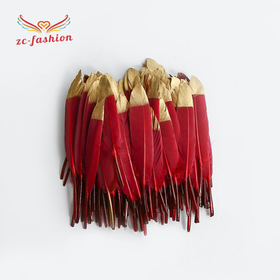 Skaista pīles spalvu maza taisna naža spalva 10-15CM8 (4-6 collas) zelta strūklas galva 10GB DIY galvassegu aksesuāri