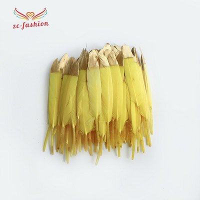 Skaista pīles spalvu maza taisna naža spalva 10-15CM8 (4-6 collas) zelta strūklas galva 10GB DIY galvassegu aksesuāri