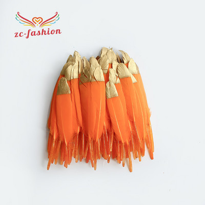 Skaista pīles spalvu maza taisna naža spalva 10-15CM8 (4-6 collas) zelta strūklas galva 10GB DIY galvassegu aksesuāri