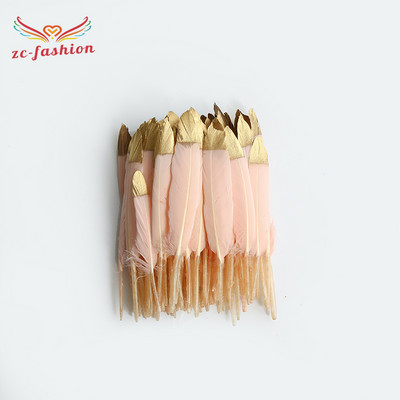 Skaista pīles spalvu maza taisna naža spalva 10-15CM8 (4-6 collas) zelta strūklas galva 10GB DIY galvassegu aksesuāri