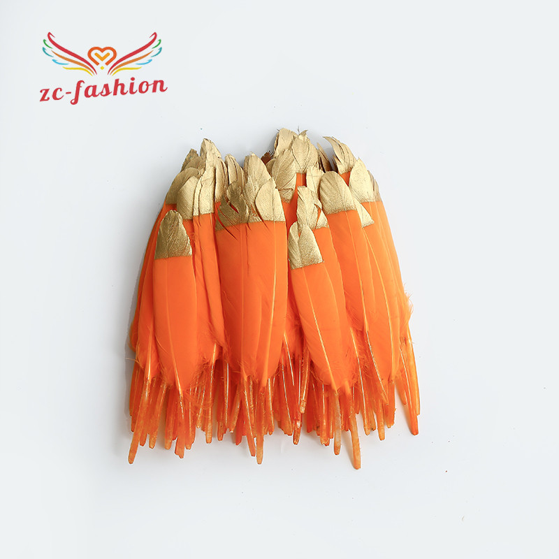 Skaista pīles spalvu maza taisna naža spalva 10-15CM8 (4-6 collas) zelta strūklas galva 10GB DIY galvassegu aksesuāri