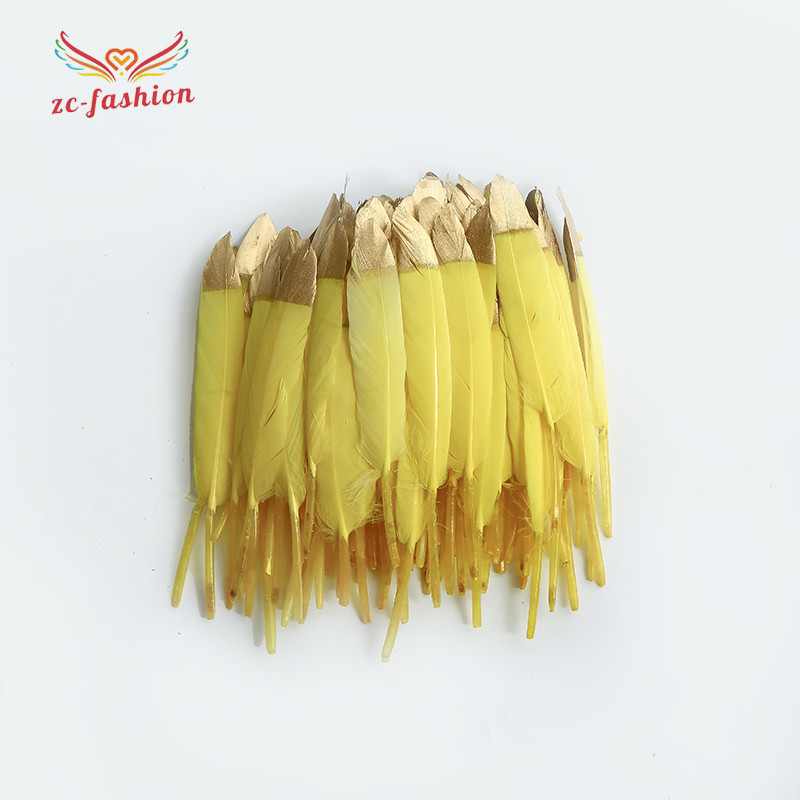 Skaista pīles spalvu maza taisna naža spalva 10-15CM8 (4-6 collas) zelta strūklas galva 10GB DIY galvassegu aksesuāri
