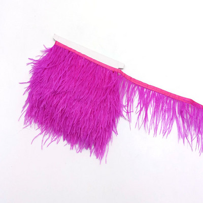 1metrs Krāsa Īstas Strausa spalvas Apdare Lente Bārkstis Plūmes Apģērbam Kleita Šūšana Piegriezumi Rokdarbu piederumi 8-10cm