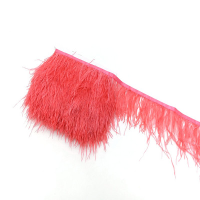 1metrs Krāsa Īstas Strausa spalvas Apdare Lente Bārkstis Plūmes Apģērbam Kleita Šūšana Piegriezumi Rokdarbu piederumi 8-10cm