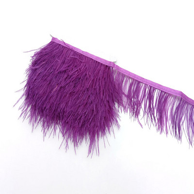 1metrs Krāsa Īstas Strausa spalvas Apdare Lente Bārkstis Plūmes Apģērbam Kleita Šūšana Piegriezumi Rokdarbu piederumi 8-10cm